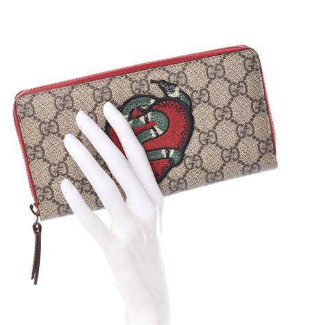 gucci supreme wallet web women|gucci snakeskin wallet.